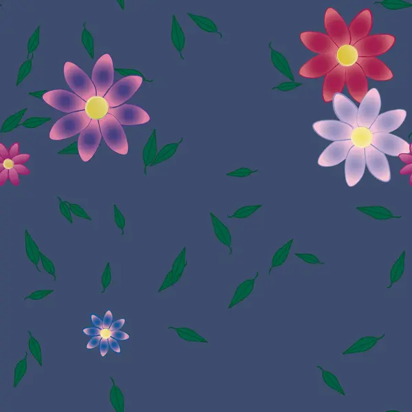 Beau Fond Floral Sans Couture Illustration Vectorielle — Image vectorielle