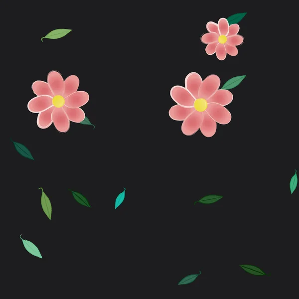 Fundo Sem Costura Floral Bonito Ilustração Vetorial — Vetor de Stock