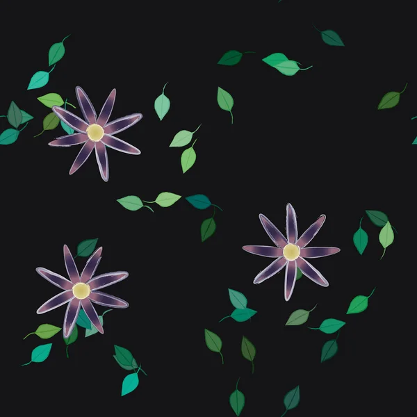 Beau Fond Floral Sans Couture Illustration Vectorielle — Image vectorielle