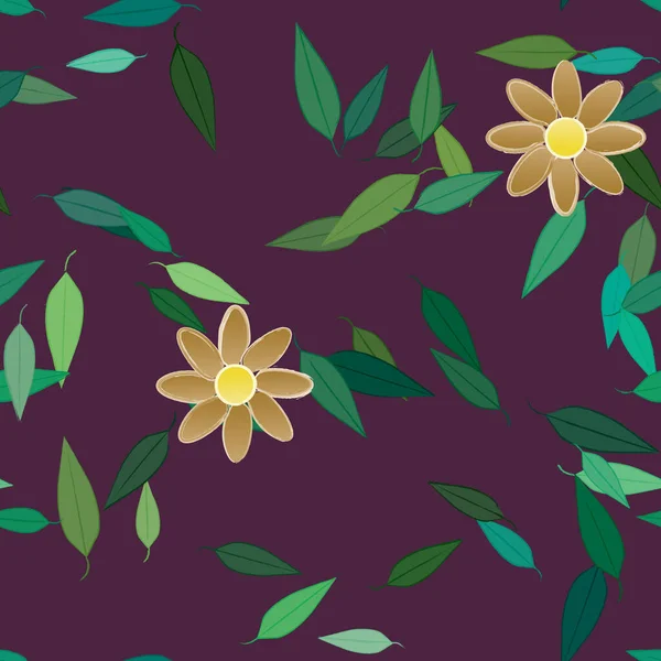 Fundo Sem Costura Floral Bonito Ilustração Vetorial — Vetor de Stock