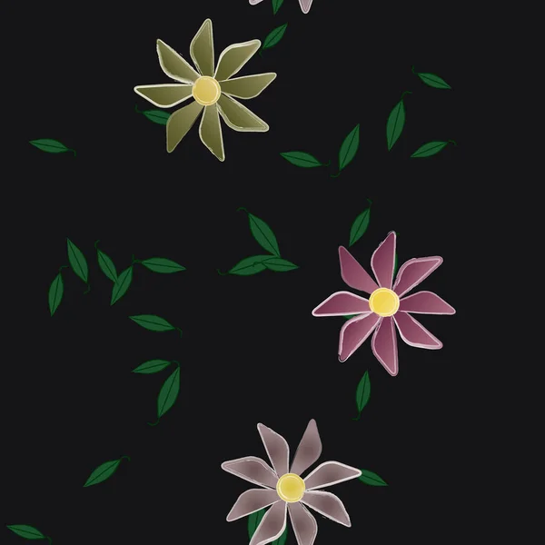 Beau Fond Floral Sans Couture Illustration Vectorielle — Image vectorielle