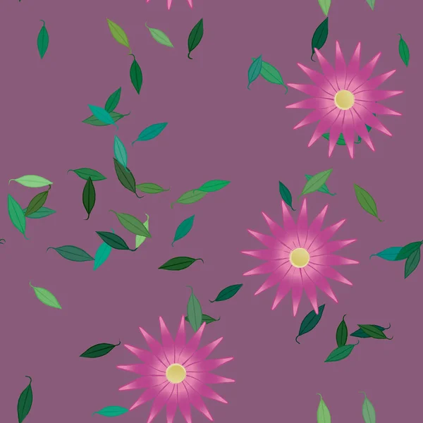 Fundo Sem Costura Floral Bonito Ilustração Vetorial — Vetor de Stock