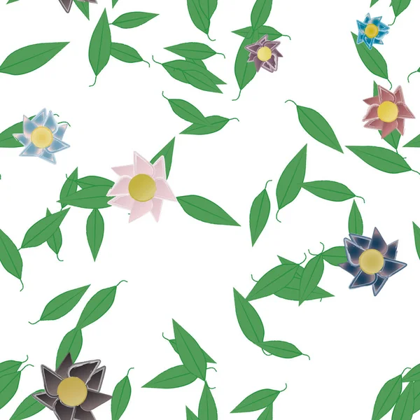 Schöne Florale Nahtlose Hintergrund Vektorillustration — Stockvektor