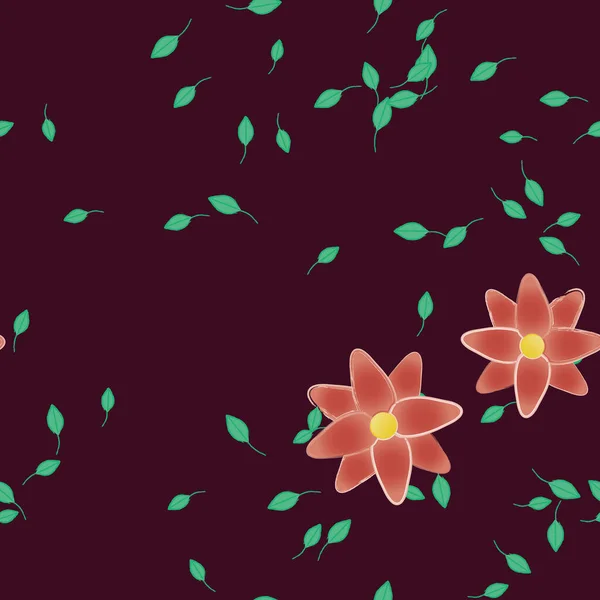 Hermoso Fondo Sin Costura Floral Ilustración Vectores — Vector de stock