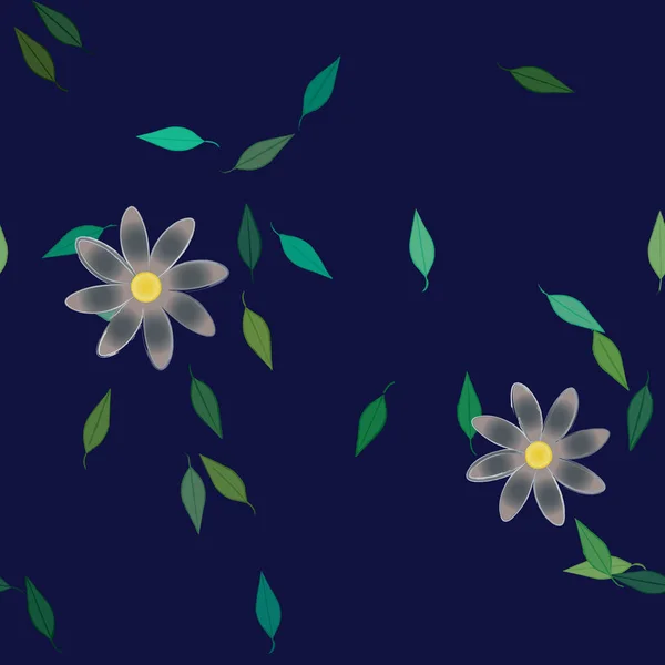 Fundo Sem Costura Floral Bonito Ilustração Vetorial —  Vetores de Stock