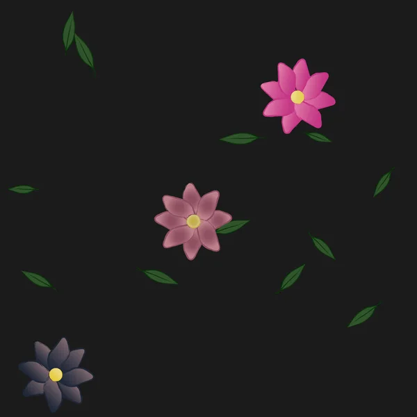 Fundo Sem Costura Floral Bonito Ilustração Vetorial — Vetor de Stock