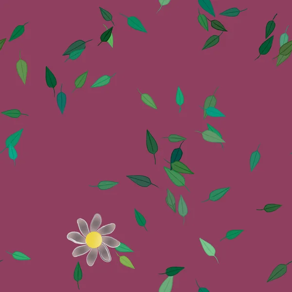 Fundo Sem Costura Floral Bonito Ilustração Vetorial — Vetor de Stock