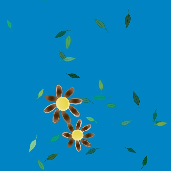 Schöne Florale Nahtlose Hintergrund Vektorillustration — Stockvektor