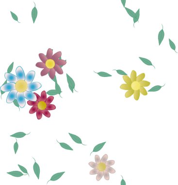 Çiçeksiz arka plan, vektör illüstrasyonu