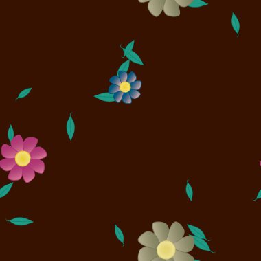 Çiçeksiz arka plan, vektör illüstrasyonu