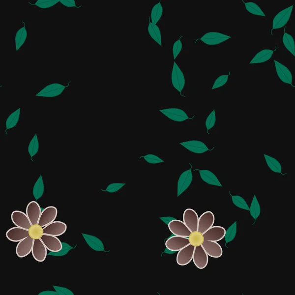 Fundo Sem Costura Floral Bonito Ilustração Vetorial —  Vetores de Stock