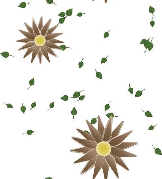 Schöne Florale Nahtlose Hintergrund Vektorillustration — Stockvektor