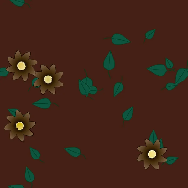 Fundo Sem Costura Floral Bonito Ilustração Vetorial — Vetor de Stock