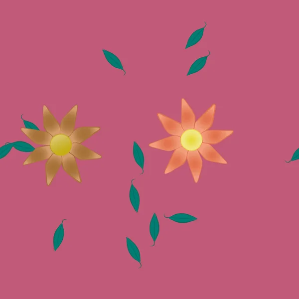 Schöne Florale Nahtlose Hintergrund Vektorillustration — Stockvektor