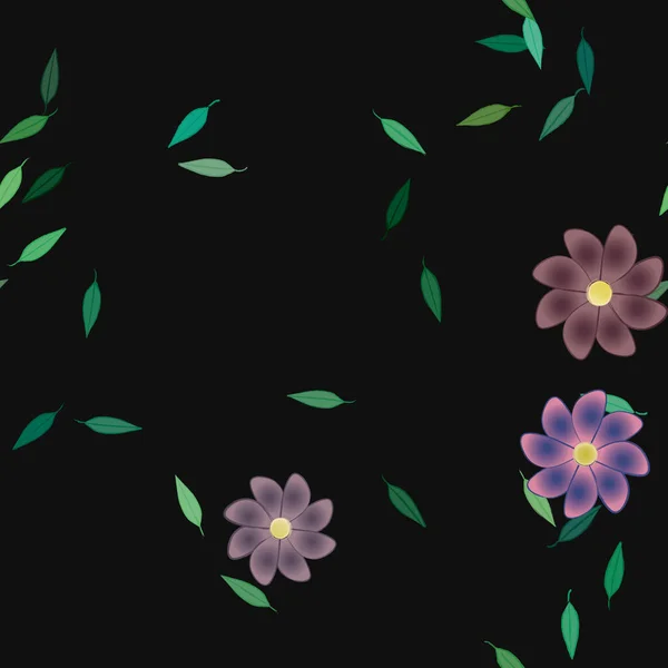 Fundo Sem Costura Floral Bonito Ilustração Vetorial —  Vetores de Stock