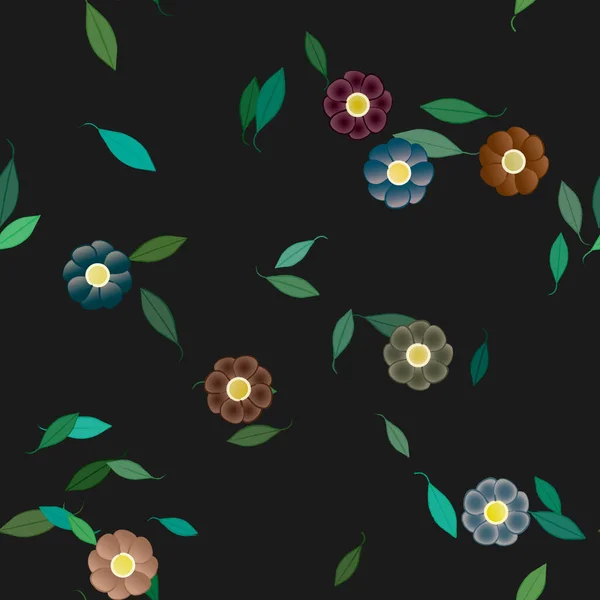 Hermoso Fondo Sin Costura Floral Ilustración Vectores — Vector de stock