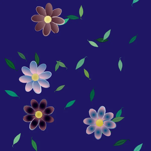 Hermoso Fondo Sin Costura Floral Ilustración Vectores — Vector de stock