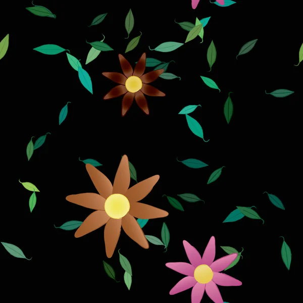 Hermoso Fondo Sin Costura Floral Ilustración Vectores — Vector de stock