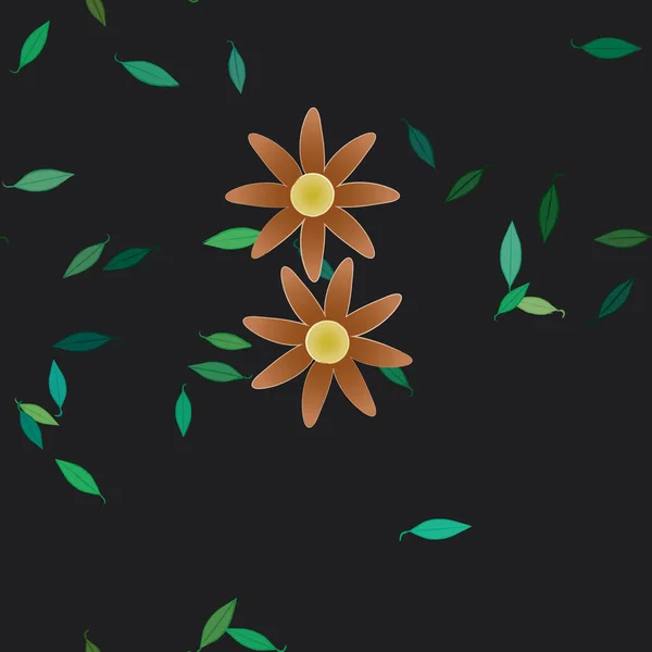 Schöne Florale Nahtlose Hintergrund Vektorillustration — Stockvektor