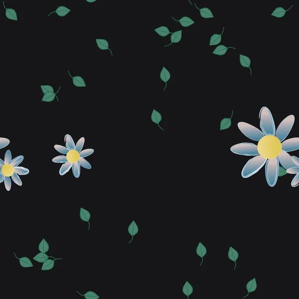 Hermoso Fondo Sin Costura Floral Ilustración Vectores — Vector de stock