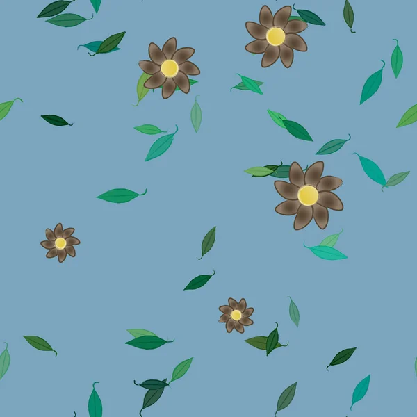 Fundo Sem Costura Floral Bonito Ilustração Vetorial — Vetor de Stock