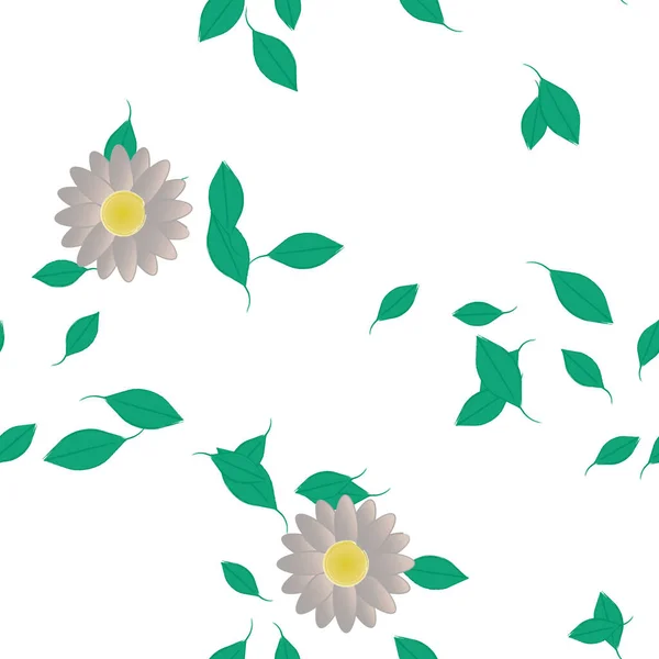 Schöne Florale Nahtlose Hintergrund Vektorillustration — Stockvektor