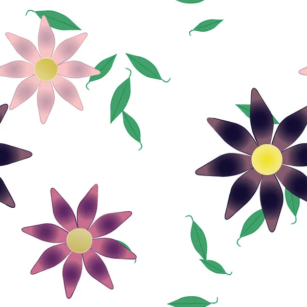 Hermoso Fondo Sin Costura Floral Ilustración Vectores — Vector de stock