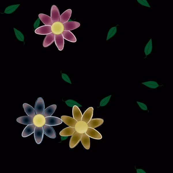 Hermoso Fondo Sin Costura Floral Ilustración Vectores — Vector de stock