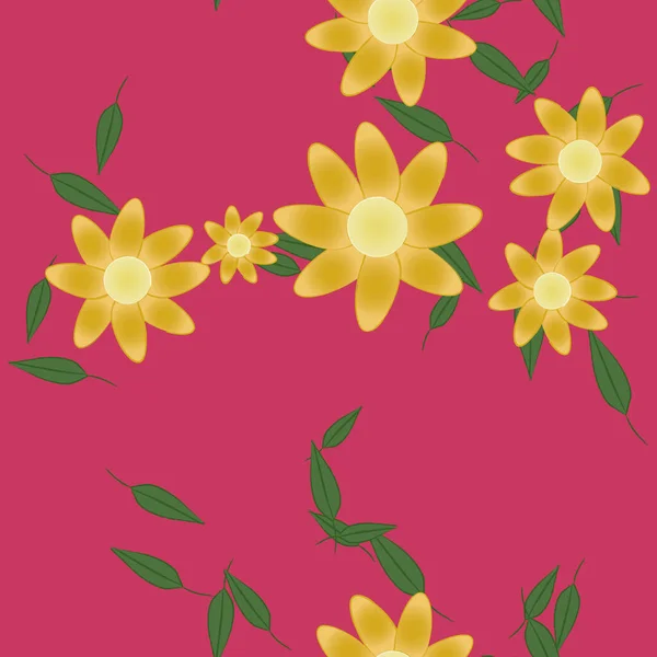 Hermoso Fondo Sin Costura Floral Ilustración Vectores — Vector de stock