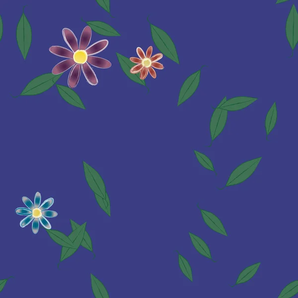 Schöne Florale Nahtlose Hintergrund Vektorillustration — Stockvektor