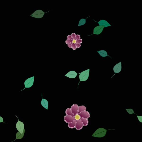 Hermoso Fondo Sin Costura Floral Ilustración Vectores — Vector de stock