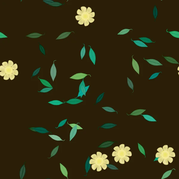 Fundo Sem Costura Floral Bonito Ilustração Vetorial — Vetor de Stock