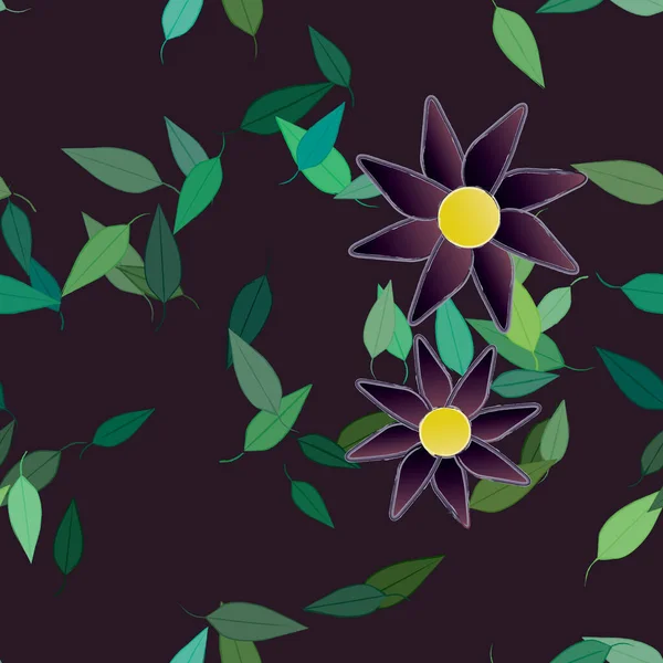 Schöne Florale Nahtlose Hintergrund Vektorillustration — Stockvektor