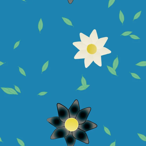 Fundo Sem Costura Floral Bonito Ilustração Vetorial —  Vetores de Stock