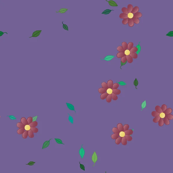 Fundo Sem Costura Floral Bonito Ilustração Vetorial — Vetor de Stock