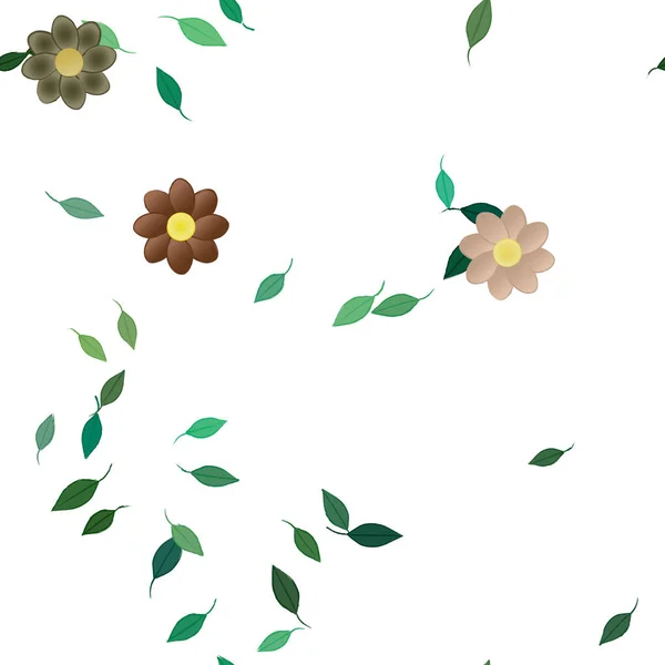 Schöne Florale Nahtlose Hintergrund Vektorillustration — Stockvektor