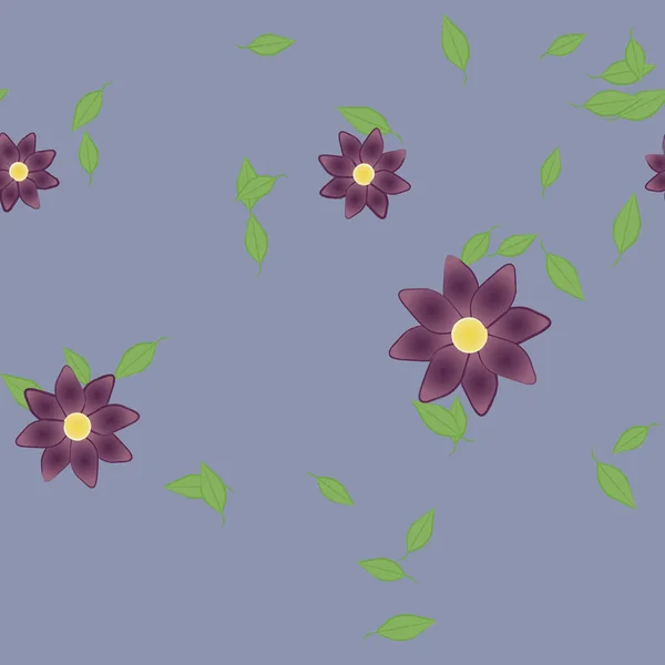 Hermoso Fondo Sin Costura Floral Ilustración Vectores — Vector de stock