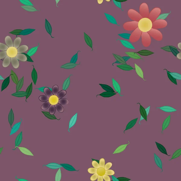 Schöne Florale Nahtlose Hintergrund Vektorillustration — Stockvektor