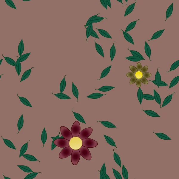 Fundo Sem Costura Floral Bonito Ilustração Vetorial — Vetor de Stock