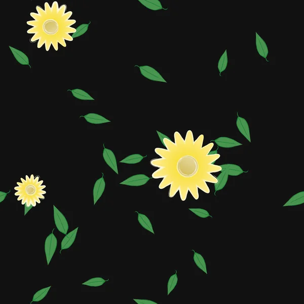 Fundo Sem Costura Floral Bonito Ilustração Vetorial — Vetor de Stock