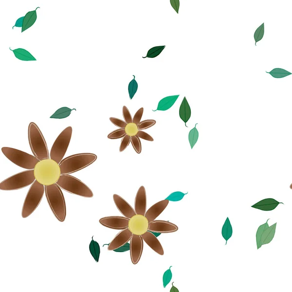 Schöne Florale Nahtlose Hintergrund Vektorillustration — Stockvektor