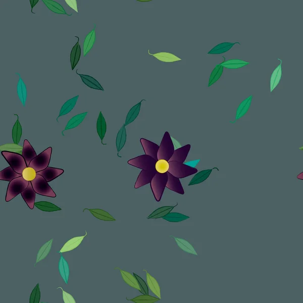 Schöne Florale Nahtlose Hintergrund Vektorillustration — Stockvektor