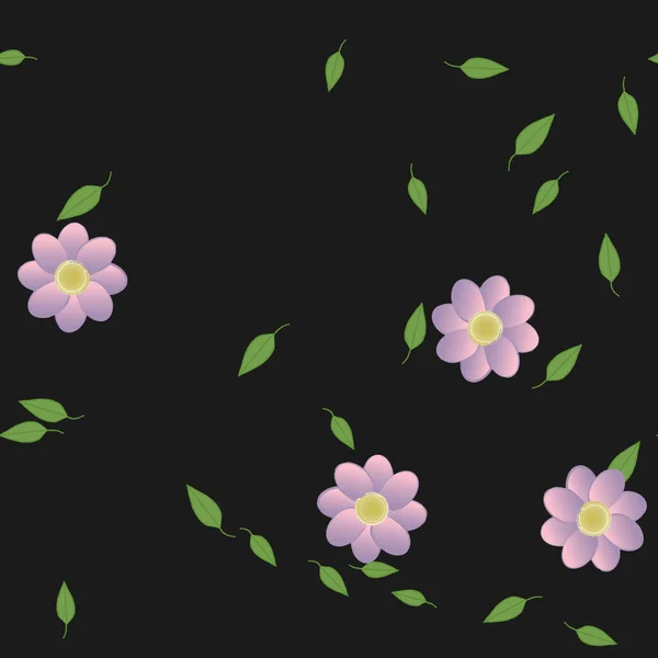 Fundo Sem Costura Floral Bonito Ilustração Vetorial — Vetor de Stock