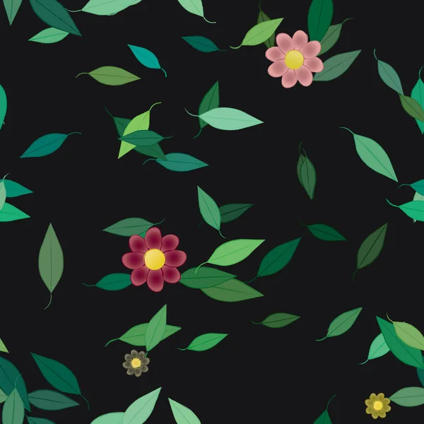 Beau Fond Floral Sans Couture Illustration Vectorielle — Image vectorielle