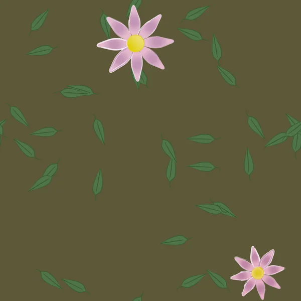 Fundo Sem Costura Floral Bonito Ilustração Vetorial — Vetor de Stock