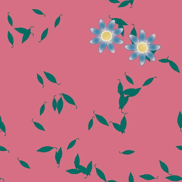 Fundo Sem Costura Floral Bonito Ilustração Vetorial — Vetor de Stock