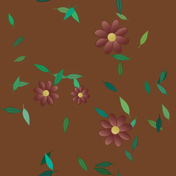 Fundo Sem Costura Floral Bonito Ilustração Vetorial — Vetor de Stock