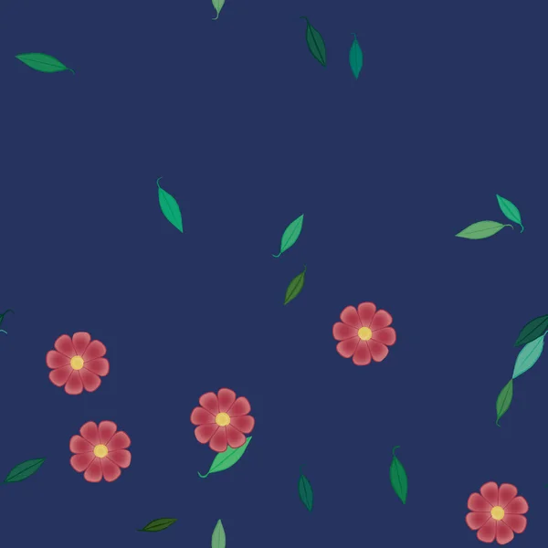 Fundo Sem Costura Floral Bonito Ilustração Vetorial — Vetor de Stock