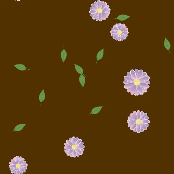 Fundo Sem Costura Floral Bonito Ilustração Vetorial — Vetor de Stock