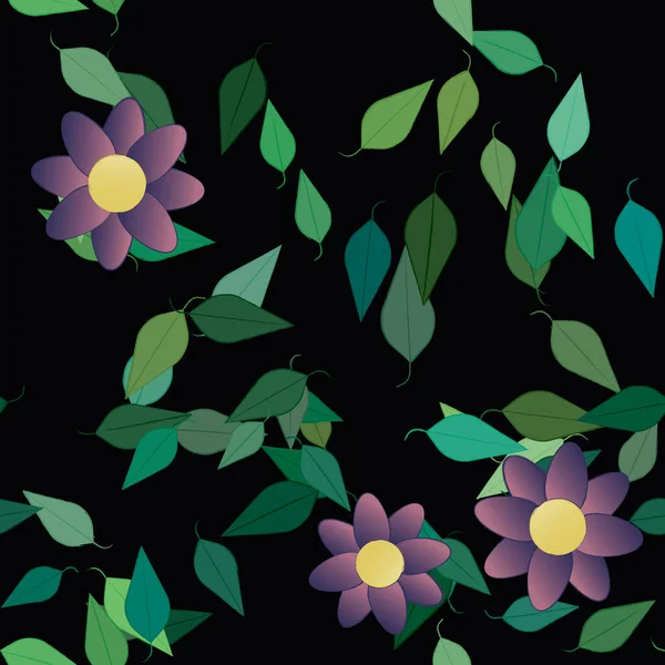 Hermoso Fondo Sin Costura Floral Ilustración Vectores — Vector de stock